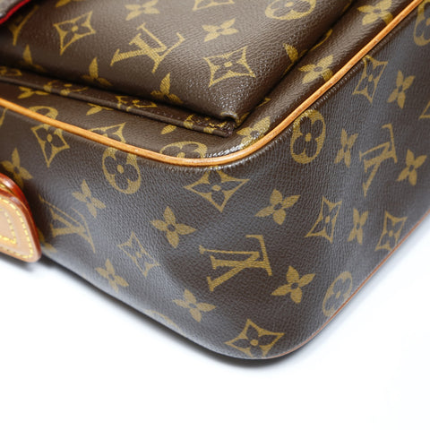 LOUIS VUITTON 2008 Monogram Viva Cite GM Shoulder Bag Brown WS24809