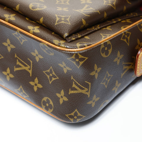 LOUIS VUITTON 2008 Monogram Viva Cite GM Shoulder Bag Brown WS24809