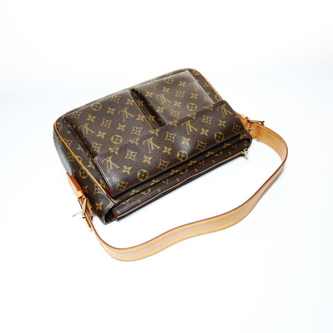 LOUIS VUITTON 2008 Monogram Viva Cite GM Shoulder Bag Brown WS24809