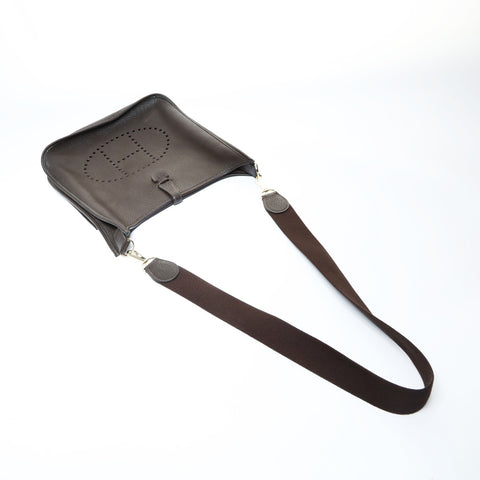 HERMES 2004 H stamp Evelyn 1 PM Shoulder Bag Brown WS24813