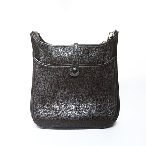 HERMES 2004 H stamp Evelyn 1 PM Shoulder Bag Brown WS24813