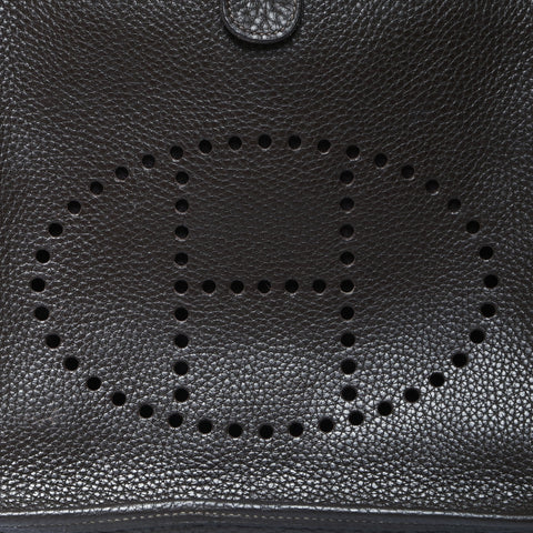 HERMES 2004 H stamp Evelyn 1 PM Shoulder Bag Brown WS24813