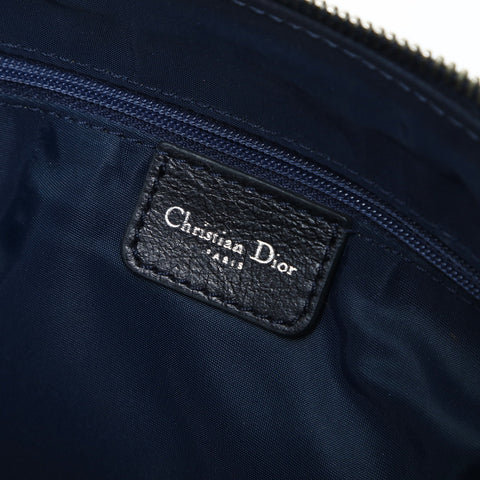 Christian Dior Trotter Boston Bag Denim Handbag Navy WS24816