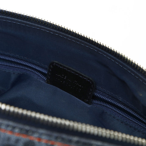 Christian Dior Trotter Boston Bag Denim Handbag Navy WS24816