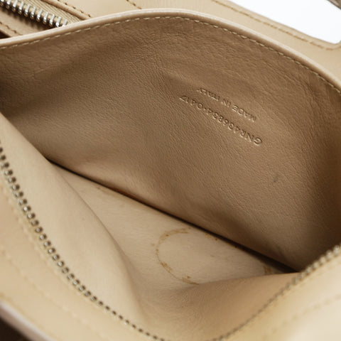 YVES SAINT LAURENT Downtown Cabas 2-way embossed leather Handbag beige WS24817