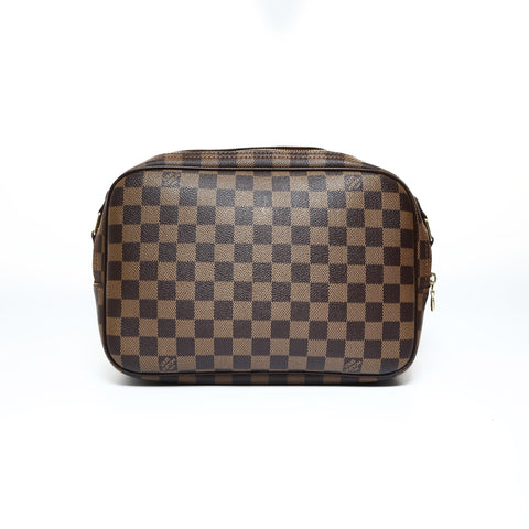 LOUIS VUITTON 2005 Damier Reporter PM Shoulder Bag black WS24819