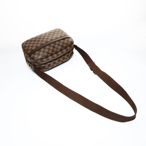 LOUIS VUITTON 2005 Damier Reporter PM Shoulder Bag black WS24819