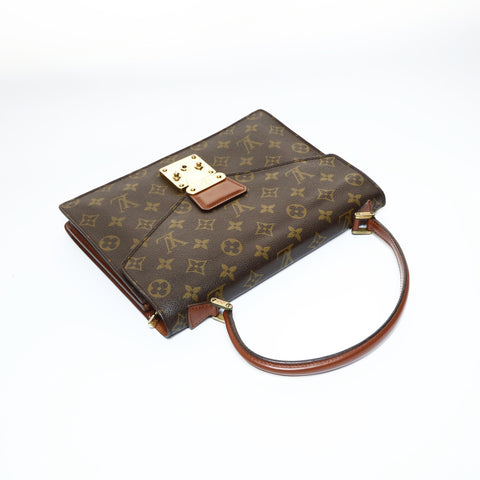 LOUIS VUITTON 1990 Monogram Concorde Handbag Brown WS24821