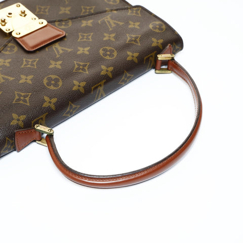 LOUIS VUITTON 1990 Monogram Concorde Handbag Brown WS24821