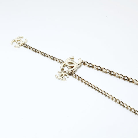 CHANEL 06A 2006 COCO Mark Chain Necklace belt gold WS24823
