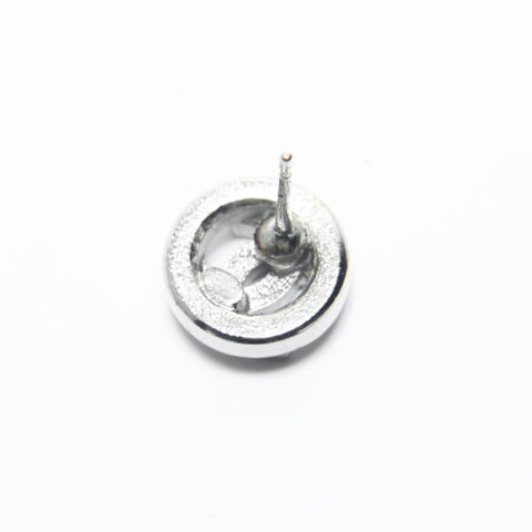 CHANEL B25S 2025 COCO Mark Round Rhinestone Pierce Silver WS24824