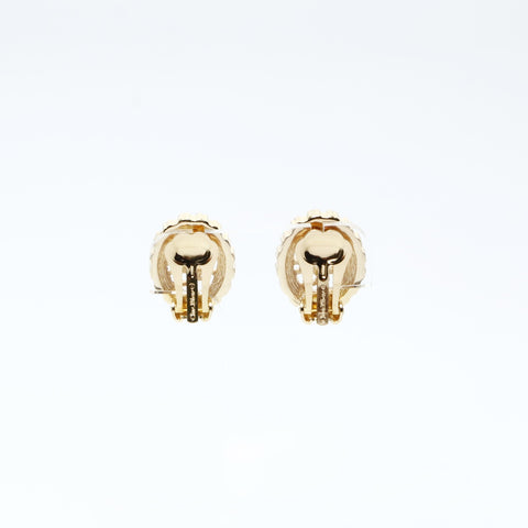Christian Dior Logo rhinestone Earring gold WS24829