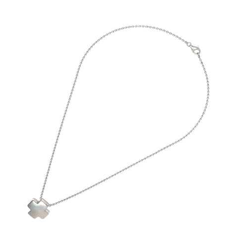 TIFFANY&Co. Cross Ball Chain 925 Necklace Silver WS24834