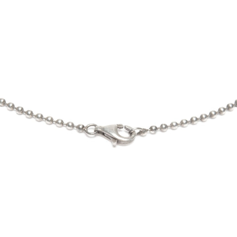 TIFFANY&Co. Cross Ball Chain 925 Necklace Silver WS24834