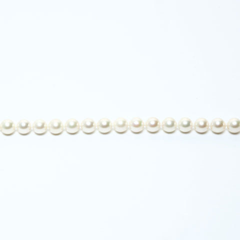 Pearl Long Silver around 0.2" Necklace white WS24837