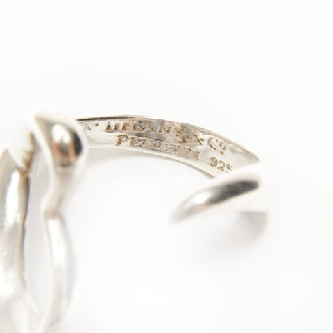 TIFFANY&Co. #11 Open Heart 925 Ring Silver WS24838