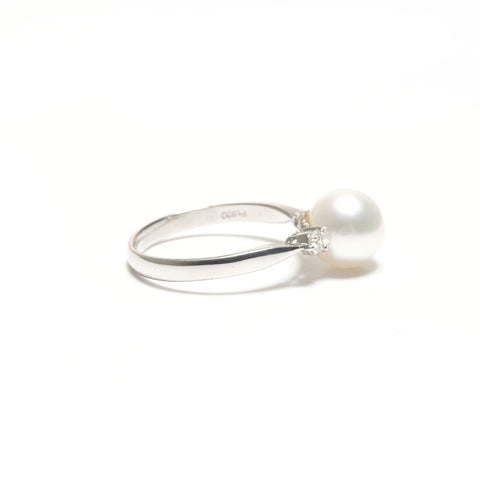 Bulk Sale Pearl Necklace Pierce Ring Pt900 K14WG Ring white WS24841