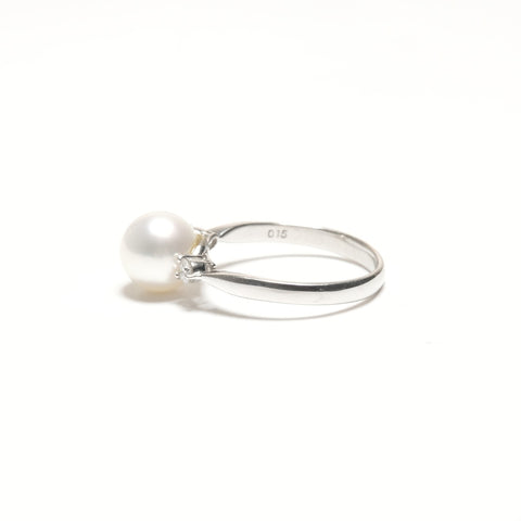 Bulk Sale Pearl Necklace Pierce Ring Pt900 K14WG Ring white WS24841