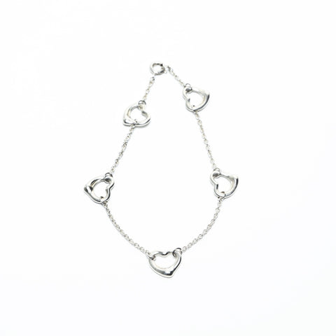 TIFFANY&Co. 925 5P Open Heart bracelet Silver WS24844