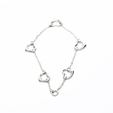 TIFFANY&Co. 925 5P Open Heart bracelet Silver WS24844