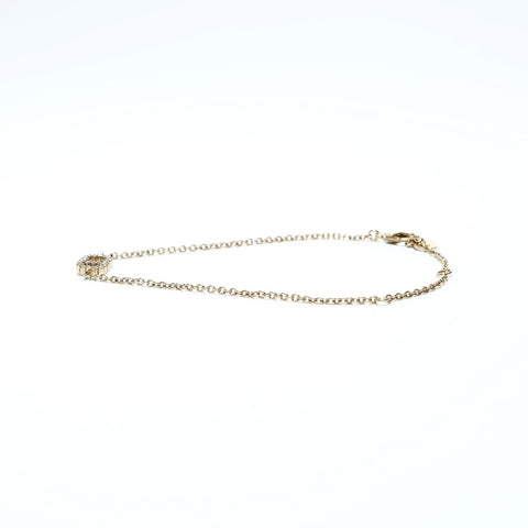 Christian Dior CD logo rhinestone bracelet gold WS24846