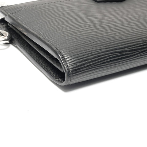 LOUIS VUITTON Zippy Dragonne Epi Purse black WS24847