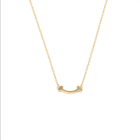 TIFFANY&Co. Au750 T Smile Necklace gold WS24850