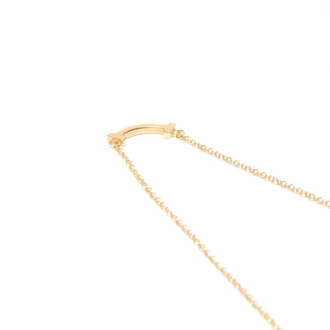 TIFFANY&Co. Au750 T Smile Necklace gold WS24850