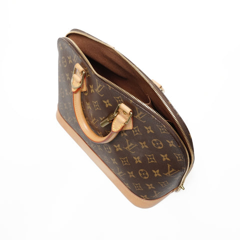 LOUIS VUITTON 2005 Monogram Alma PM Handbag Brown WS24854