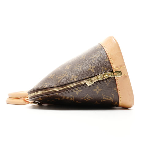 LOUIS VUITTON 2005 Monogram Alma PM Handbag Brown WS24854