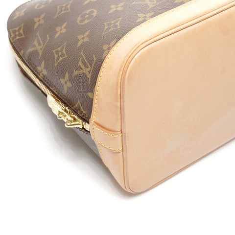 LOUIS VUITTON 2005 Monogram Alma PM Handbag Brown WS24854