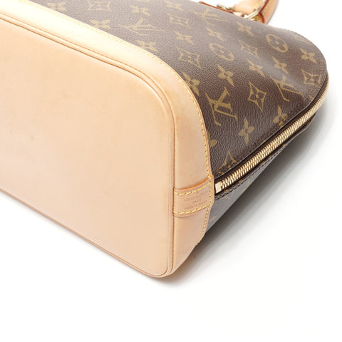 LOUIS VUITTON 2005 Monogram Alma PM Handbag Brown WS24854