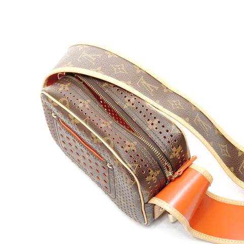 LOUIS VUITTON 2006 Monogram Perfo Mini Trocadero Umhängetasche Braun WS24857
