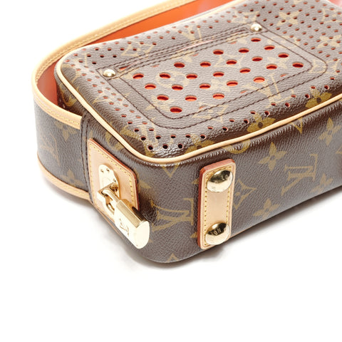 LOUIS VUITTON 2006 Monogram Perfo Mini Trocadero Shoulder Bag Brown WS24857