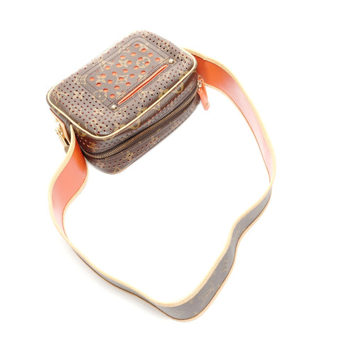 LOUIS VUITTON 2006 Monogram Perfo Mini Trocadero Shoulder Bag Brown WS24857