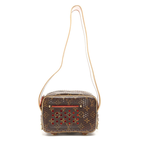 LOUIS VUITTON 2006 Monogramme Perfo Mini Trocadéro Sac à Bandoulière Marron WS24858