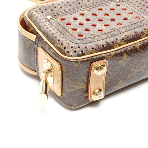 LOUIS VUITTON 2006 Monogram Perfo Mini Trocadero Shoulder Bag Brown WS24858