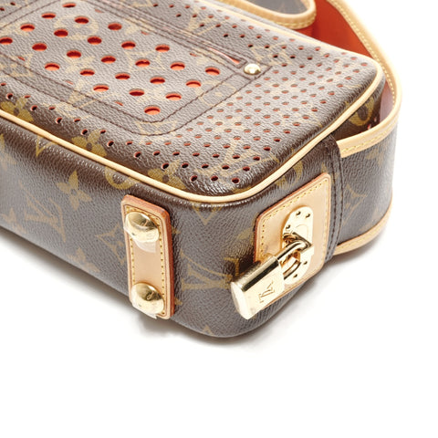 LOUIS VUITTON 2006 Monogram Perfo Mini Trocadero Shoulder Bag Brown WS24858