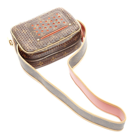 LOUIS VUITTON 2006 Monogram Perfo Mini Trocadero Shoulder Bag Brown WS24858