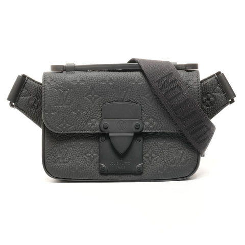 LOUIS VUITTON Taurillon Clemence Monogram S-Lock Sling Bag Shoulder Bag black WS24859