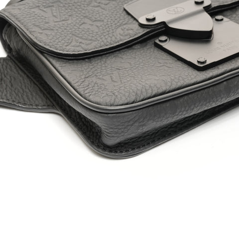 LOUIS VUITTON Taurillon Clemence Monogram S-Lock Sling Bag Shoulder Bag black WS24859