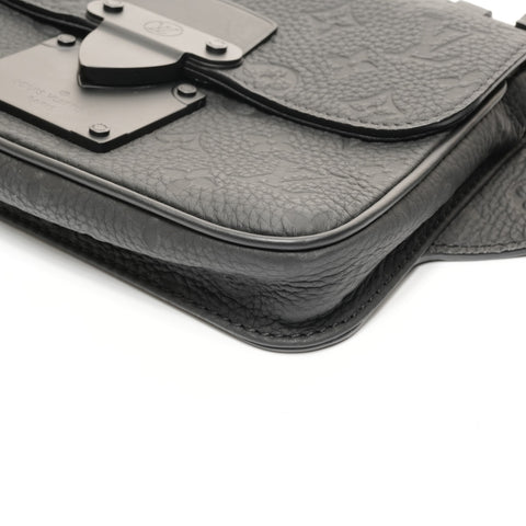 LOUIS VUITTON Taurillon Clemence Monogram S-Lock Sling Bag Shoulder Bag black WS24859