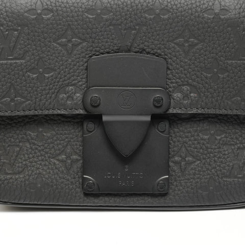 LOUIS VUITTON Taurillon Clemence Monogram S-Lock Sling Bag Shoulder Bag black WS24859