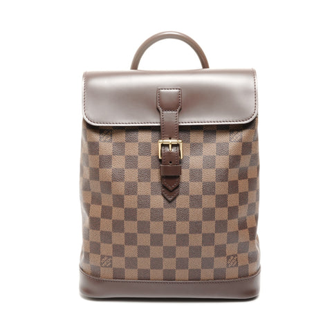 LOUIS VUITTON 2004 Soho Damier Backpack  Daypack Brown WS24860
