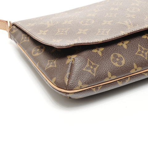 LOUIS VUITTON 2000 Monogram Musette Tango Shoulder Bag Brown WS24863