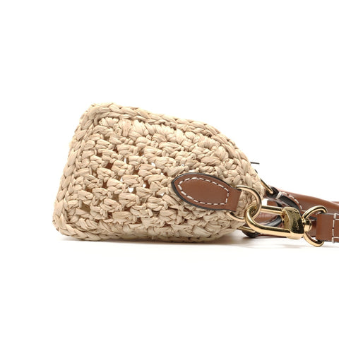 LOUIS VUITTON Nano Speedy Natural Tan Raffia Shoulder Bag beige WS24864