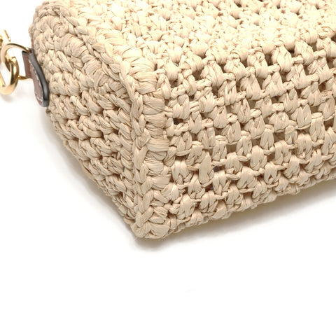 LOUIS VUITTON Nano Speedy Natural Tan Raffia Shoulder Bag beige WS24864