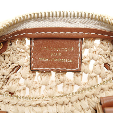 LOUIS VUITTON Nano Speedy Natural Tan Raffia Shoulder Bag beige WS24864