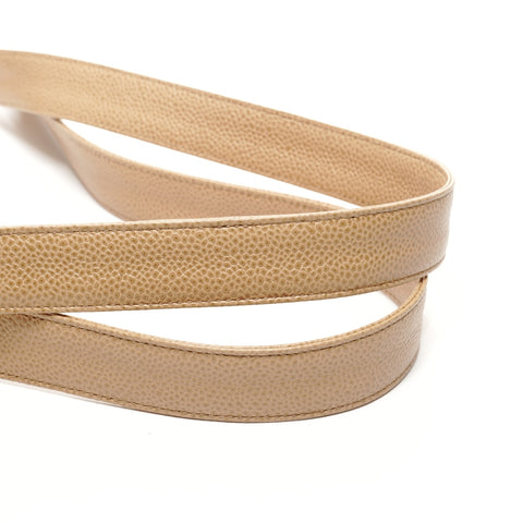 CHANEL No. 2 1991-1994 鱼子酱马特拉塞手提包链条单肩包米色 WS24865