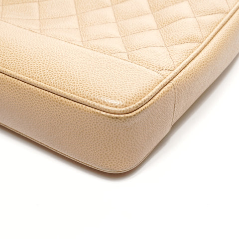 CHANEL No. 2 1991-1994 鱼子酱马特拉塞手提包链条单肩包米色 WS24865